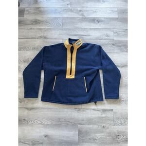 Vintage De Soto Sport Men’s Fleece Jacket Size XL Blue Yellow‎